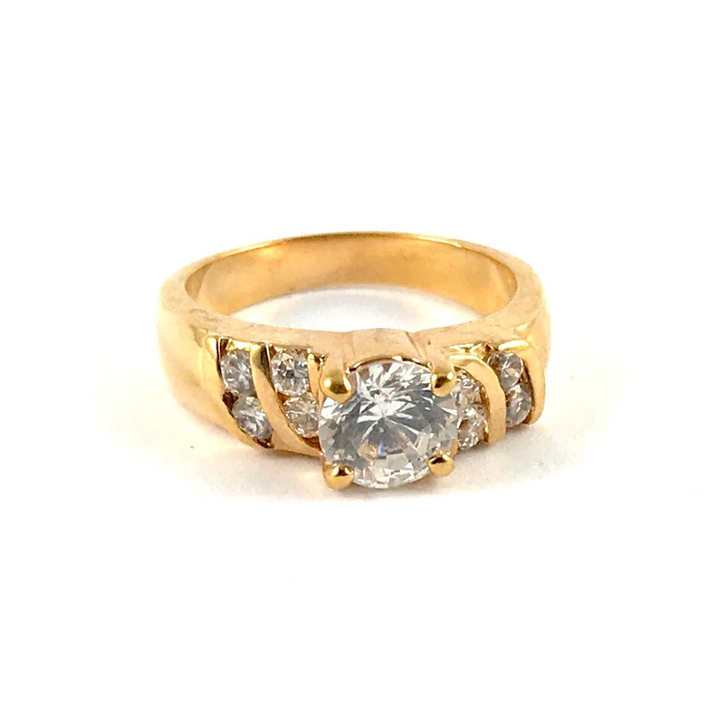 Vintage Gold Plate Sterling Silver Ring Size 6